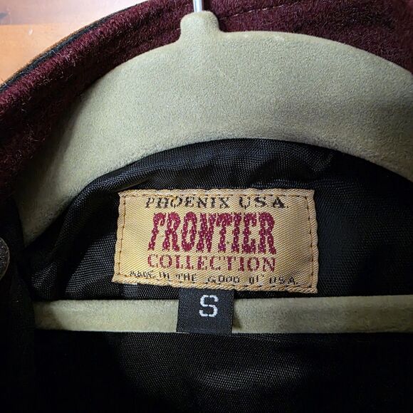 Vintage Frontier Collection Maroon Wool Jacket Size Small Military Western - Picture 10 of 16